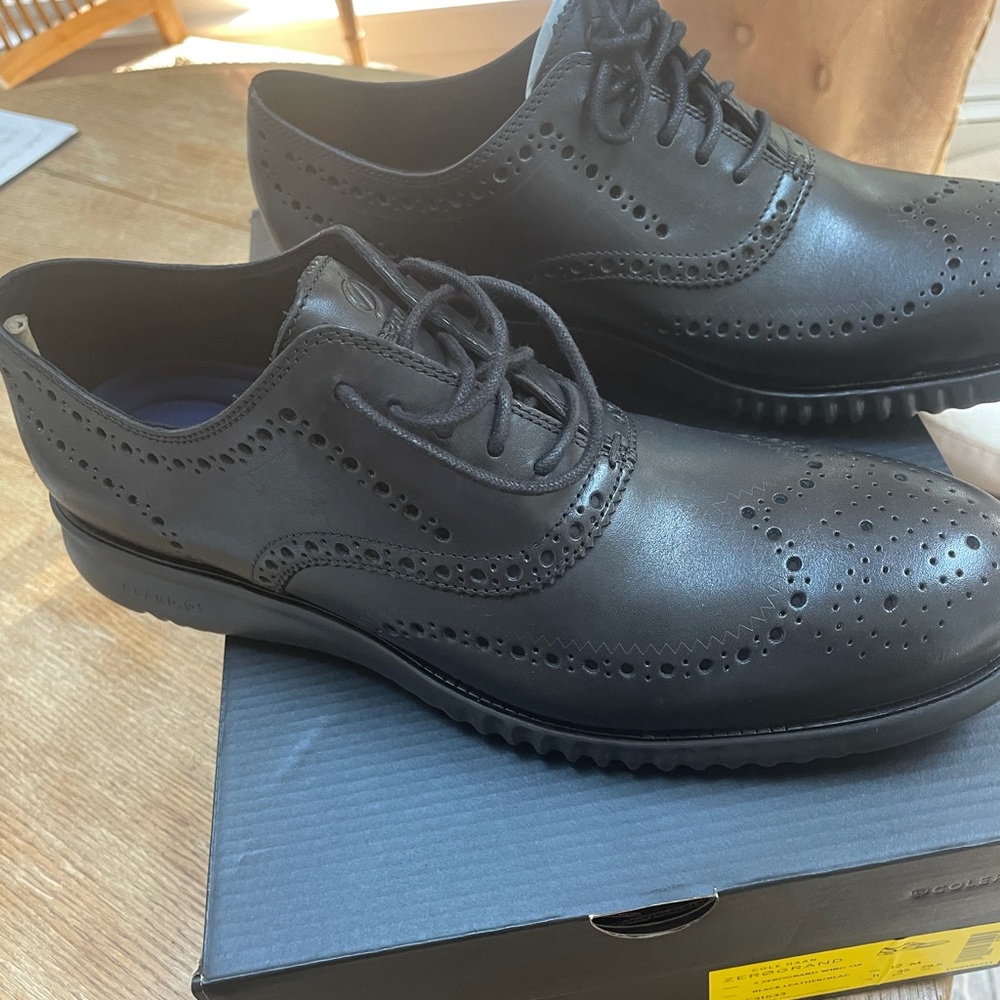 Cole Haan ZeroGrand Wing Oxford, Black Size 12 New